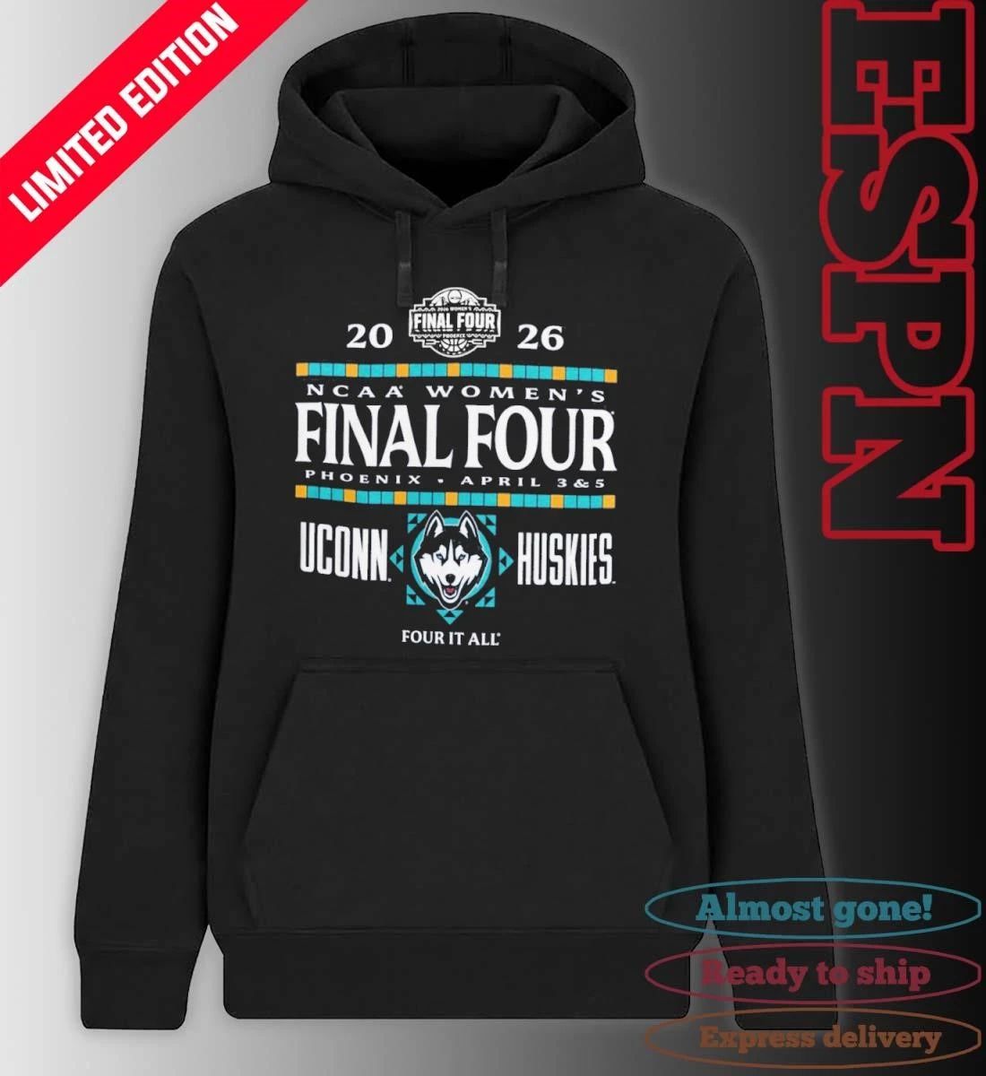 Uconn Huskies 2026 NCAA Women’s Final Four Phoenix, AZ Shirt