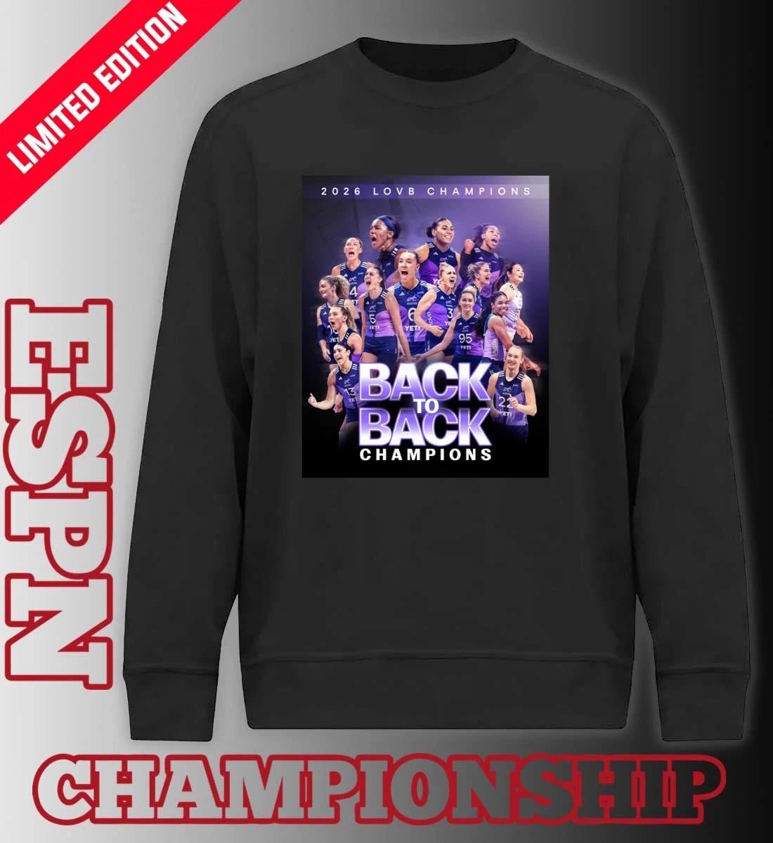 LOVB Austin Back 2 Back League One Volleyball Champions Shirt