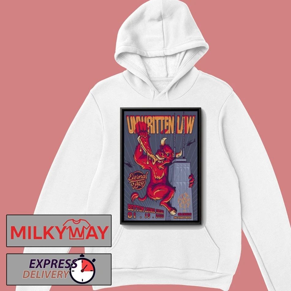 Unwritten Law Jan 15 2026 Bottom Lounge Chicago IL Poster shirt