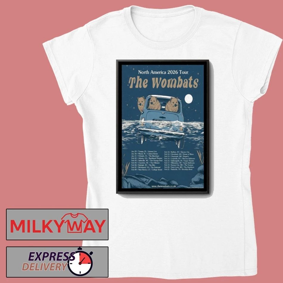 The Wombats North America 2026 Tour Poster shirt