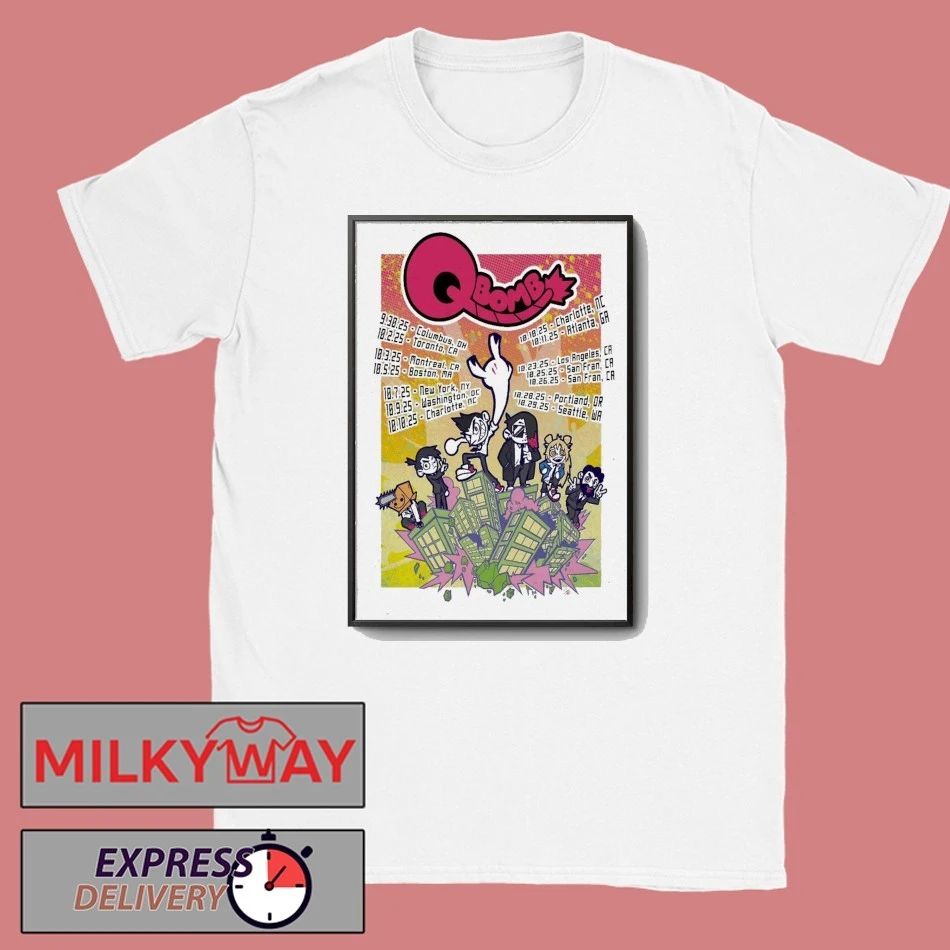 Qbomb Band Sep + Oct 2025 Tour Poster shirt