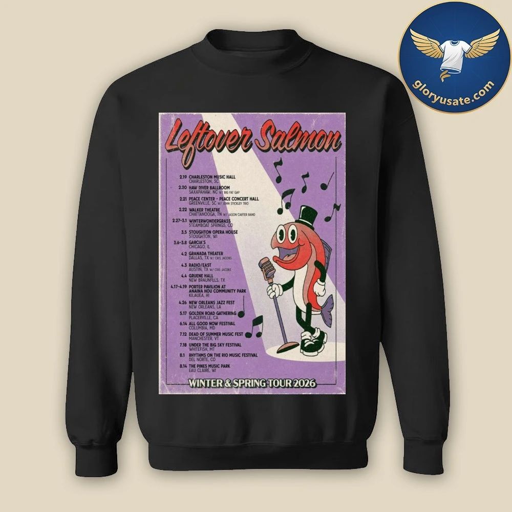 Leftover Salmon Winter & Spring Tour 2026 Poster Shirt