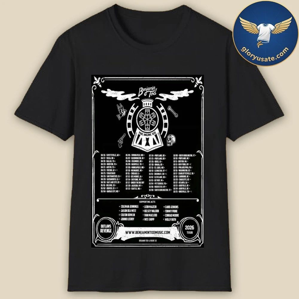 Benjamin Tod & The Inline Six Outlaw’s Revenge Tour 2026 Poster Shirt