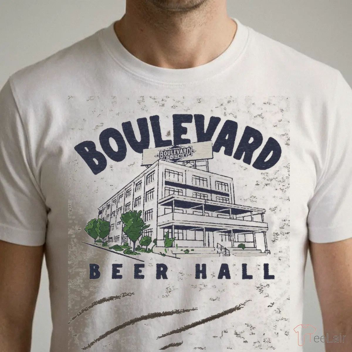 Boulevard Beer Hall Vintage Grey T-Shirt