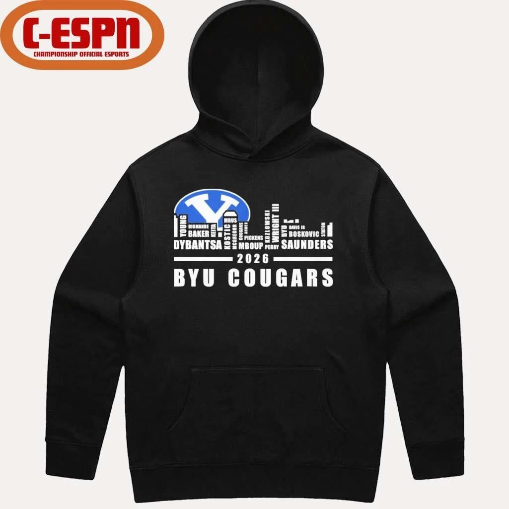 BYU Basketball Skyline Player Names 2026 Shirt