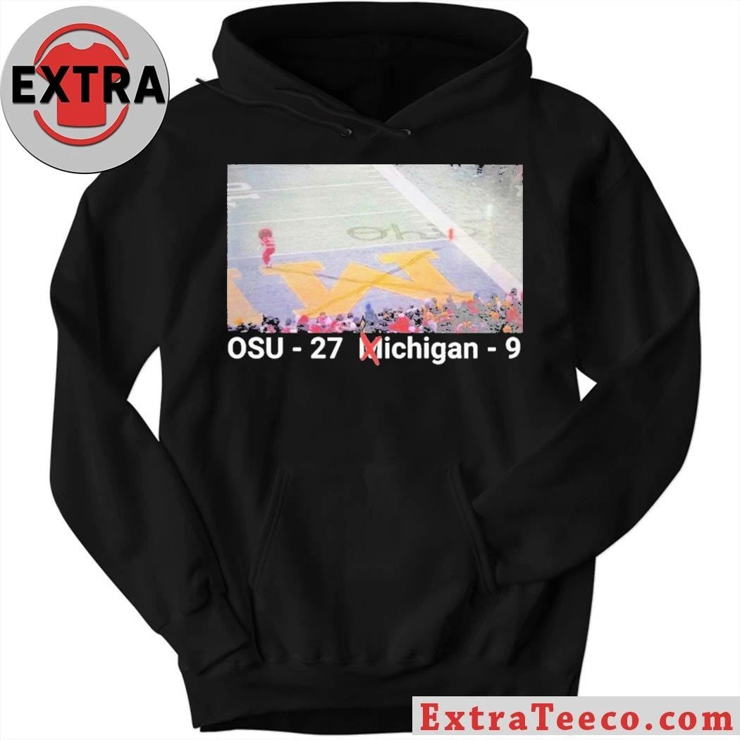 Brutus Snow X OSU Beat Michigan 27-9 Erase The M Shirt