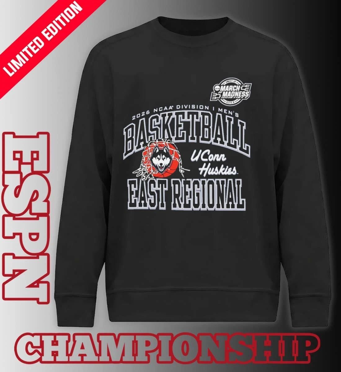 Uconn Huskies 2026 NCAA DI Men’s Basketball Sweet 16 – East Regional T-Shirt
