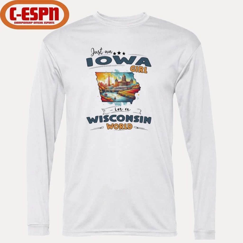 Just An Iowa Girl In A Wisconsin World Retro Shirt