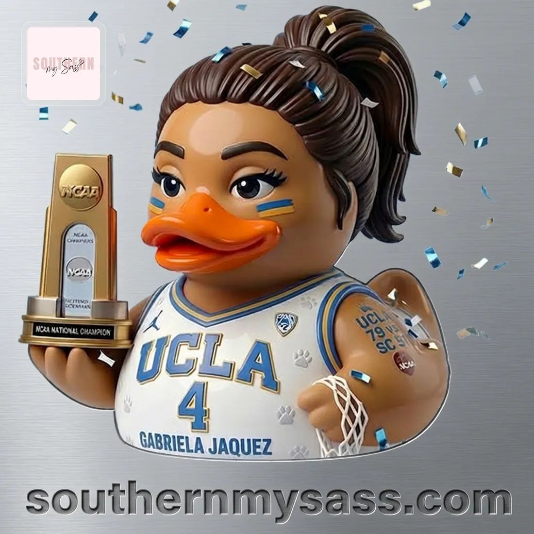 Gabriela Jaquez UCLA 2026 NCAA Champions Historic First Rubber Duck
