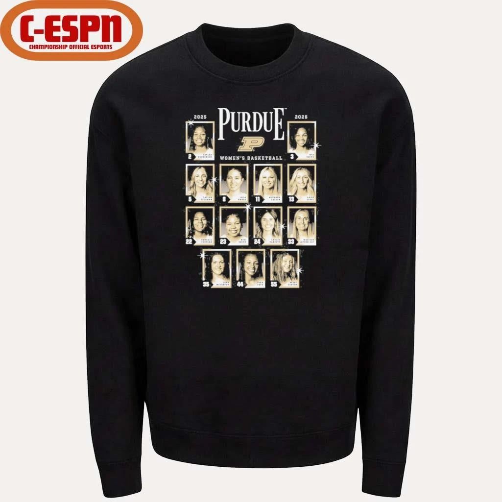 2025-2026 Purdue Women’s Basketball Yearbook Team Shirt