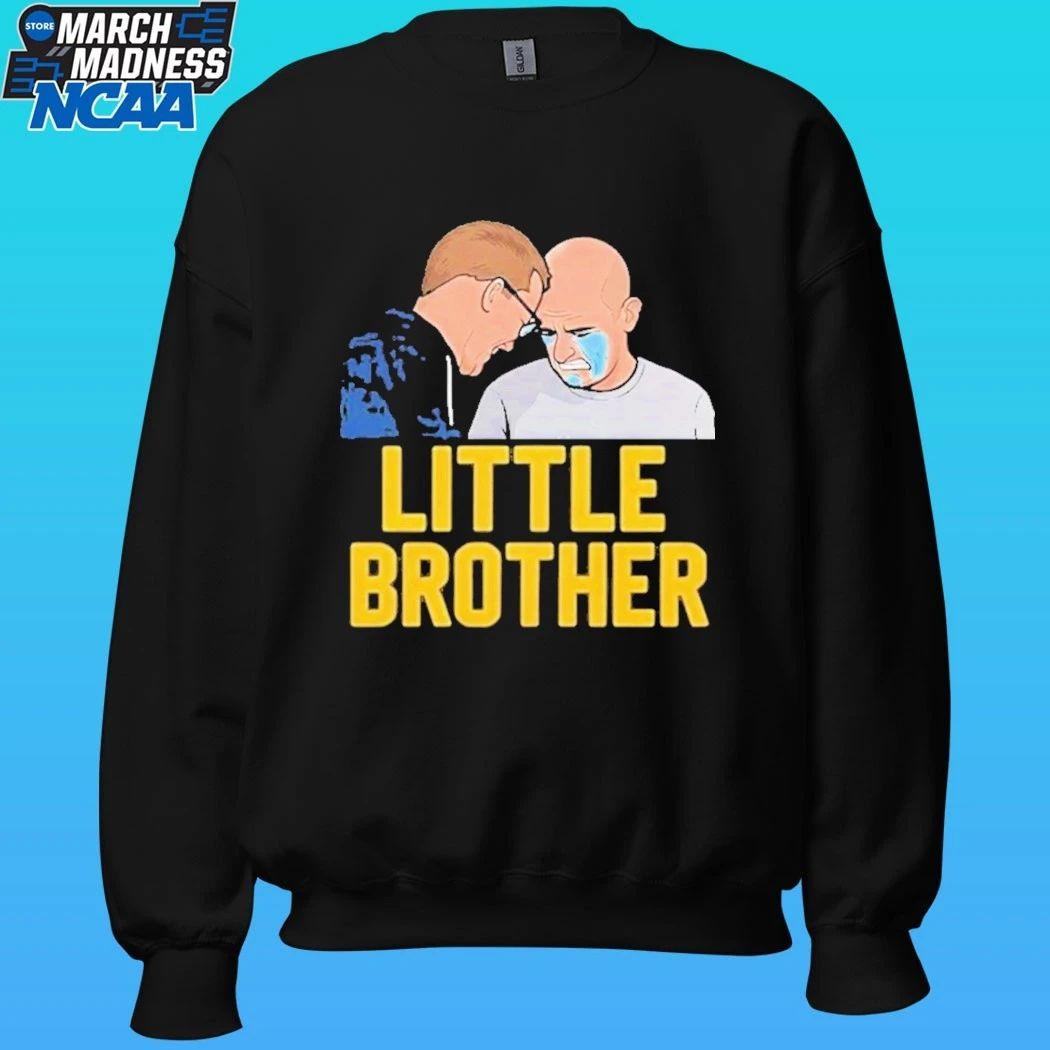 Michigan Wolverines Vs Uconn Huskies Dusty May And Dan Hurley Little Brother Crying Shirt