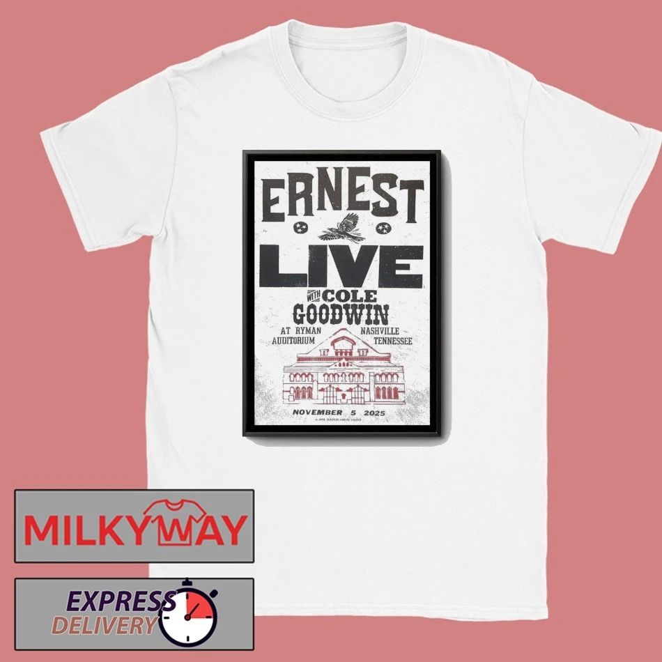 Ernest Nov 5 2025 Ryman Auditorium Nashville, TN Poster shirt
