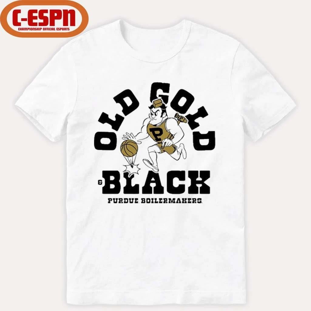 Purdue Boilermakers Basketball Old Gold and Black mascot shirt