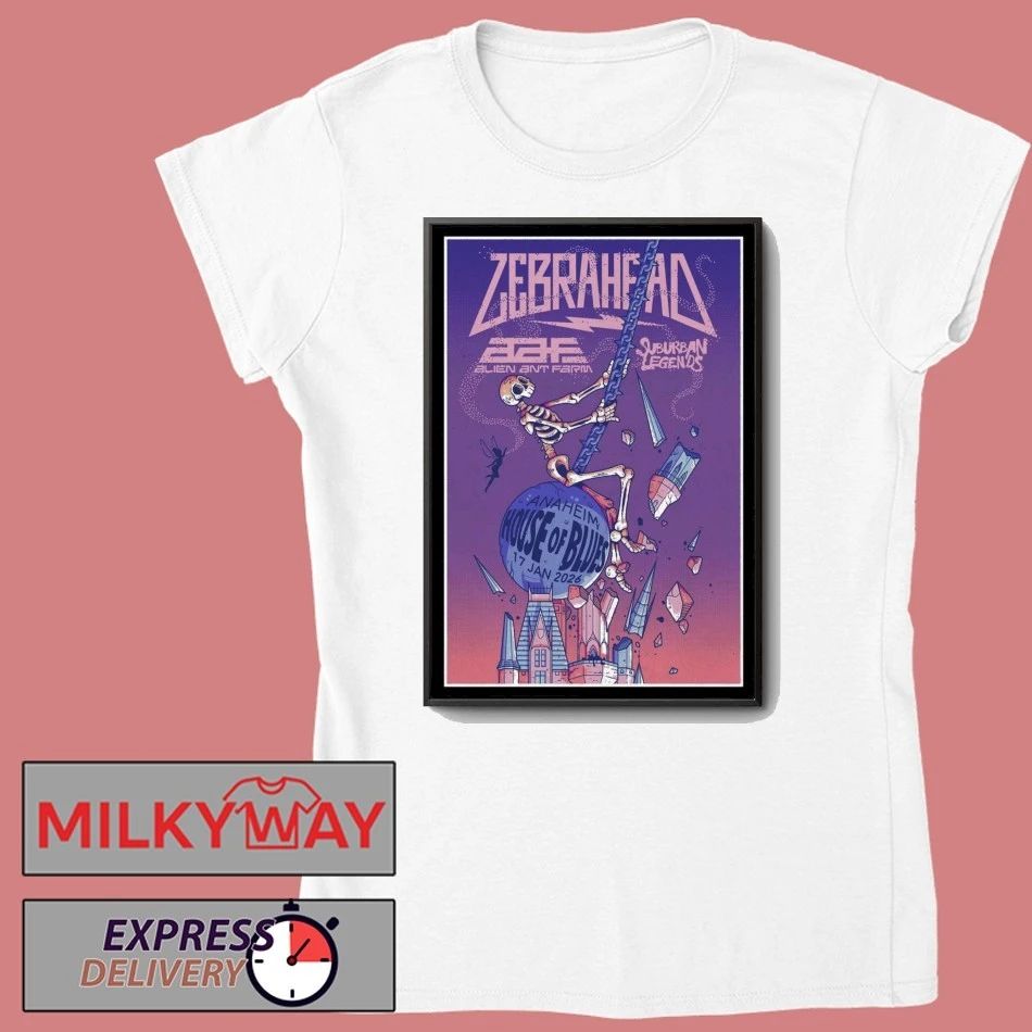 Zebrahead January 17 2026 Anaheim, CA Poster shirt