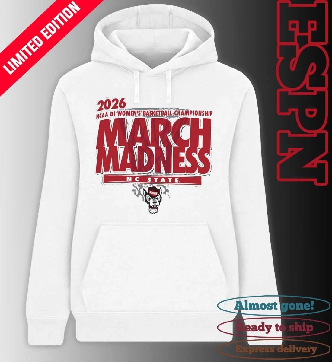 NC State Women’s Basketball Single Team 2026 NCAA March Madness Shirt