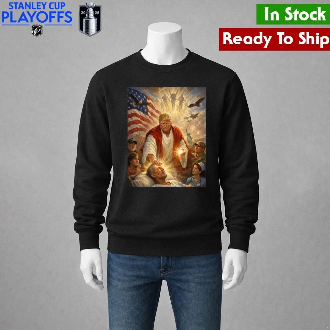 Trump as Jesus Healing the Sick Epstein Meme Shirt