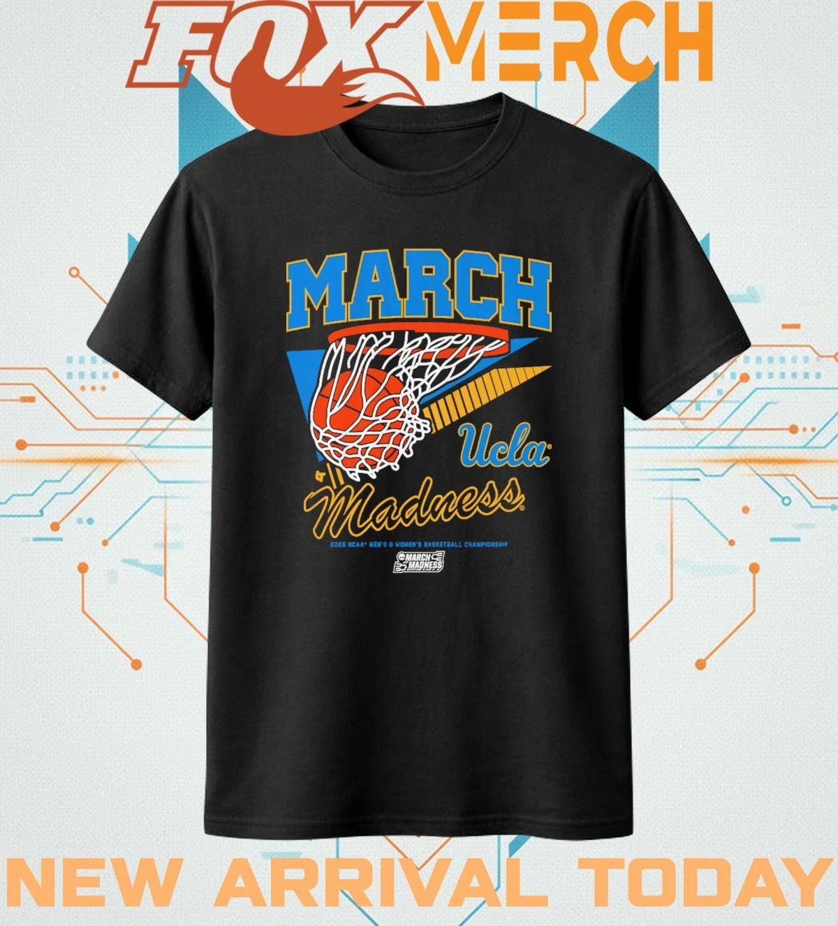 UCLA Bruins MBB & WBB 2026 March Madness Retro Swish t-shirt
