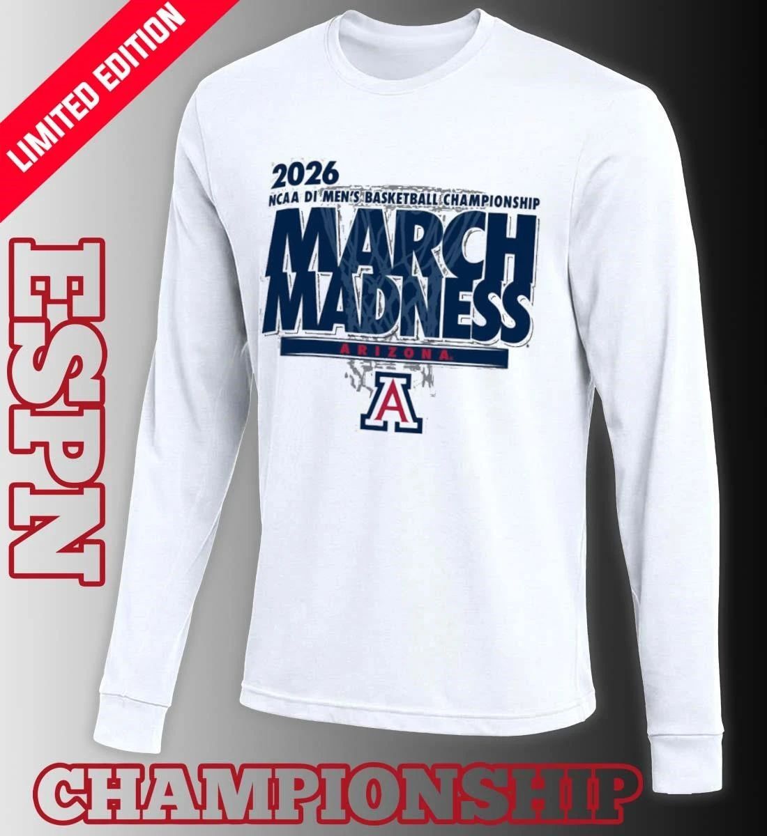 Arizona Men’s Basketball Single Team NCAA March Madness Shirt