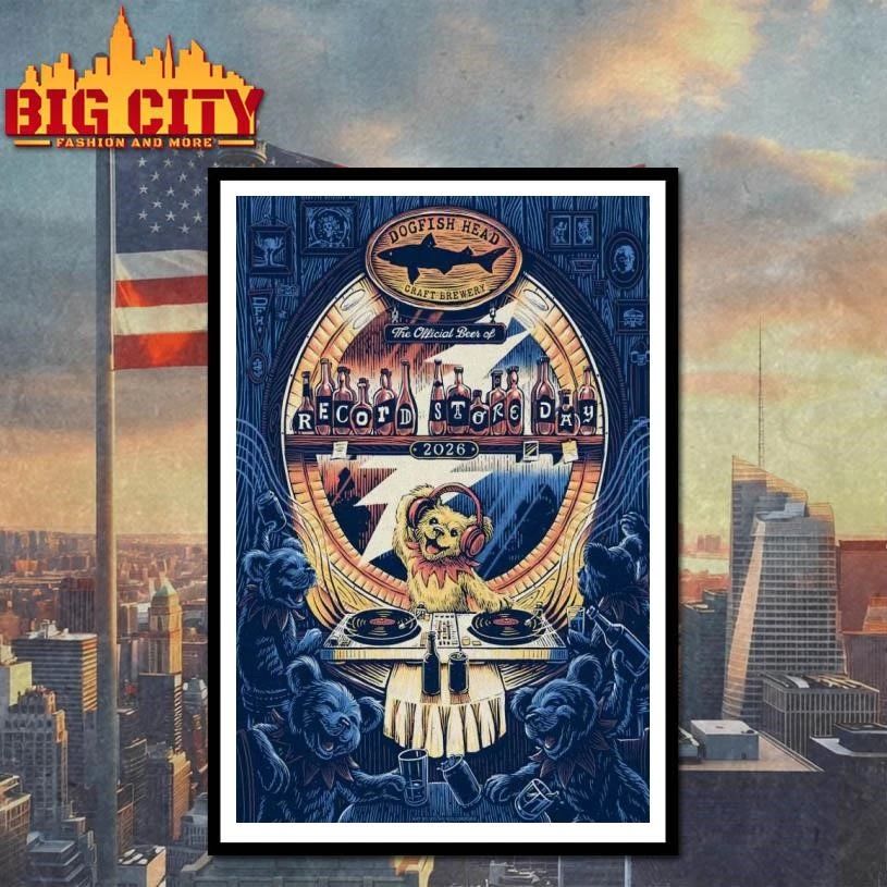Dogfish Head and Grateful Dead 2026 Record Store Day Poster Shirt