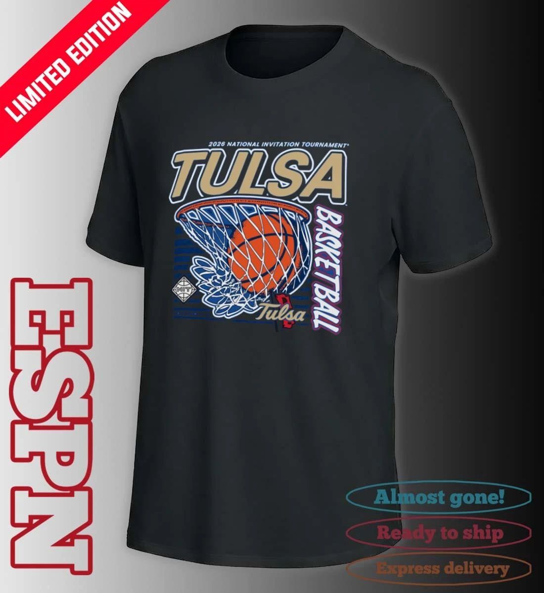 Tulsa Golden Hurricane 2026 Division I Men’s Basketball Postseason NIT Shirt