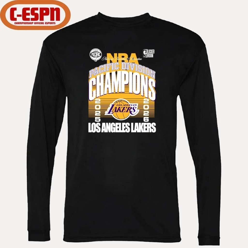 Los Angeles Lakers 2026 NBA Pacific Division Champions Locker Room T-Shirt
