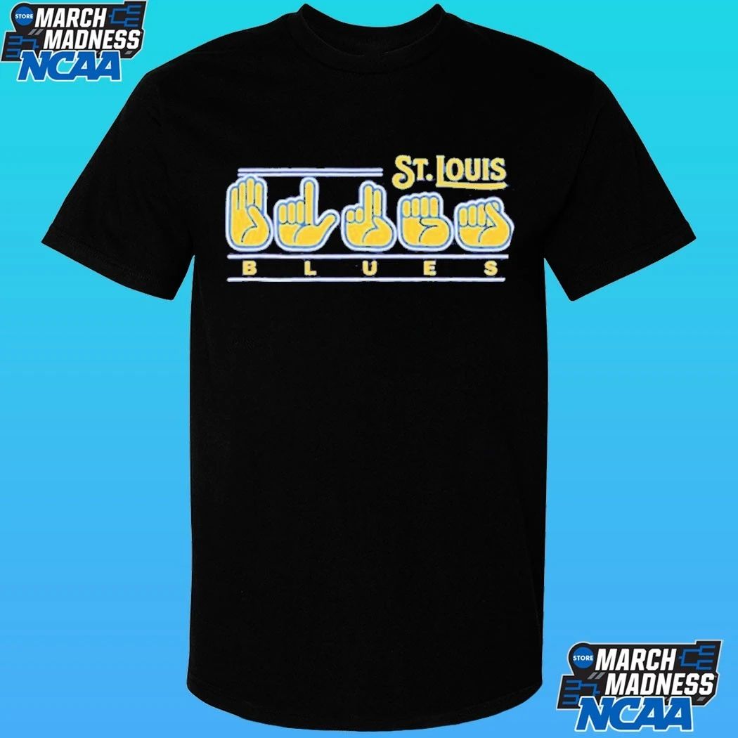 Stl Blues Asl Awareness American Sign Language T-shirt