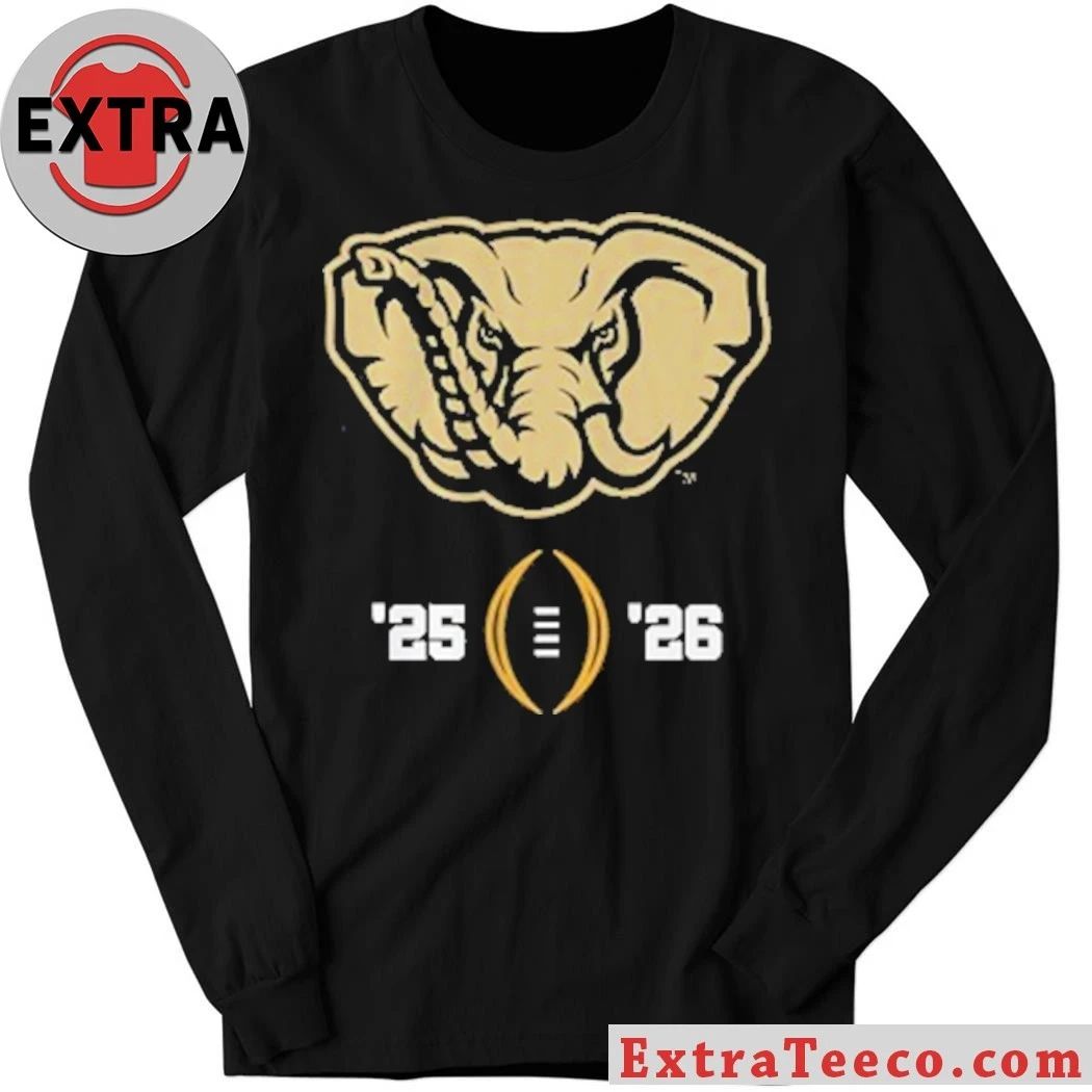 Original College Football Playoff National Championship Game 2025-26 T-Shirt featuring the Alabama Football mascot