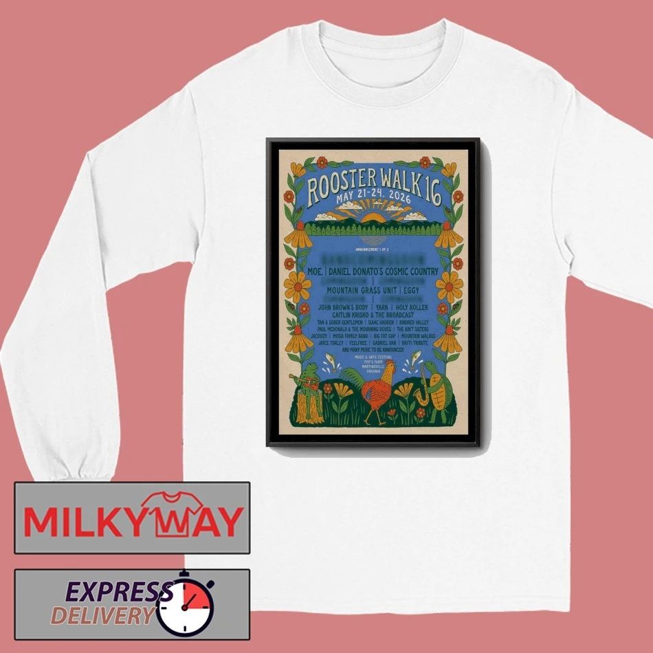 Rooster Walk 16 Pop’s Farm Martinsville, VA Poster shirt