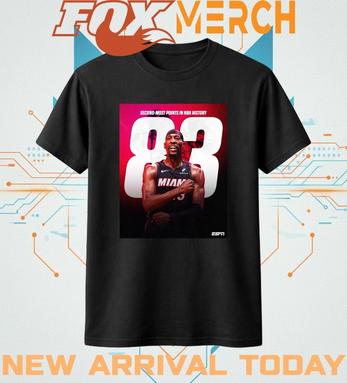 Bam Adebayo 83 points second-most points in NBA history t-shirt