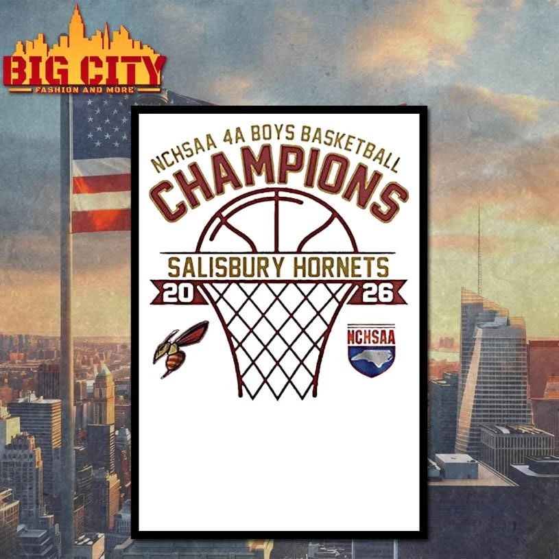 Salisbury Hornets Nchsaa 4a Boys Basketball Champions 2026 College Shirt