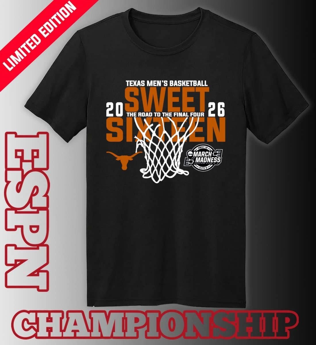 Texas Men’s Basketball 2026 Sweet Sixteen The Road To The Final Four Shirt
