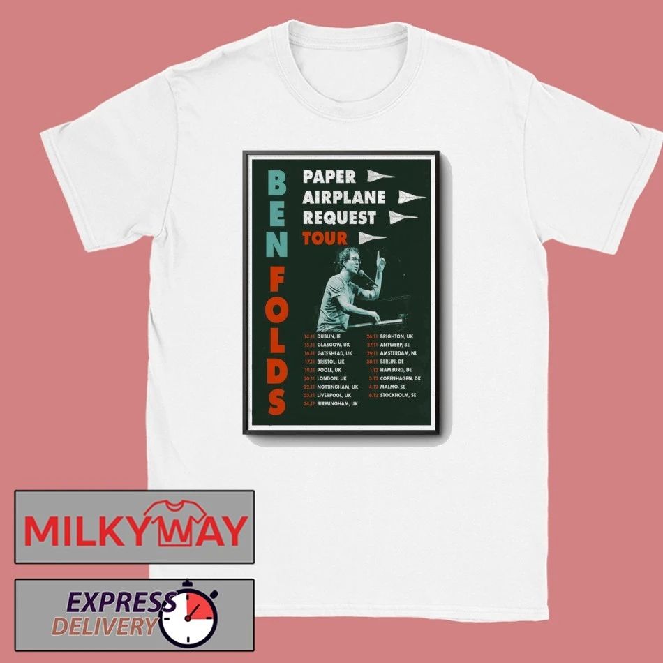 Ben Folds 2025 Paper Airplane Request Shows Poster shirt