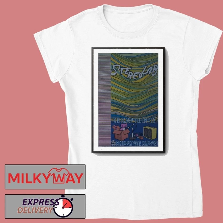 Stereolab Show Chicago, IL 2025 Poster shirt