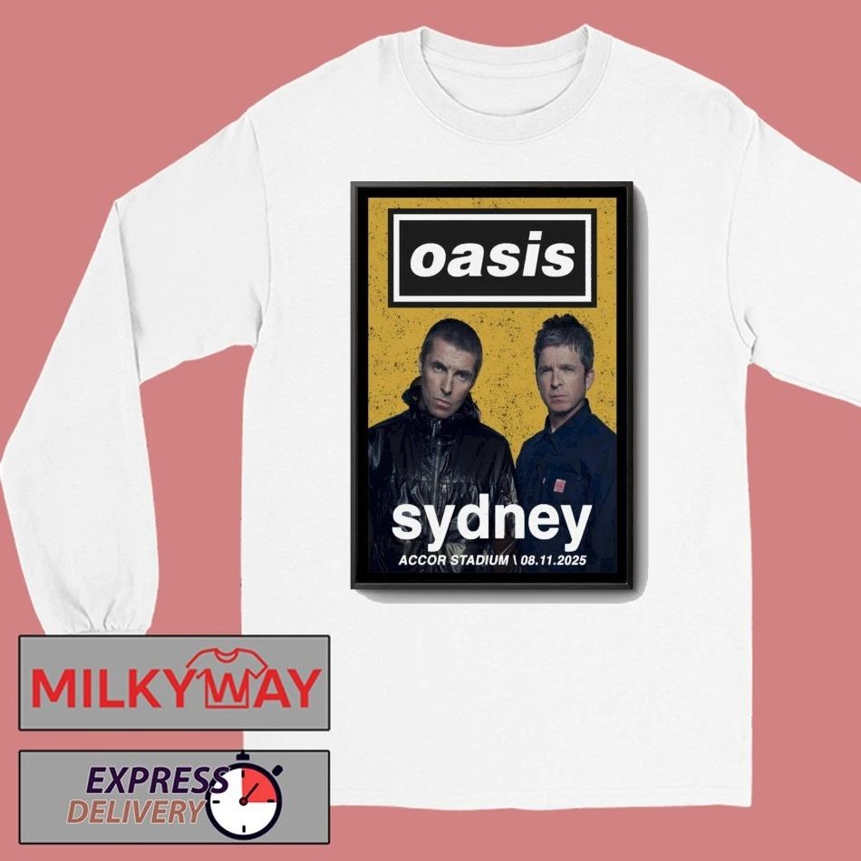 OASIS Nov 08 2025 Tour SYDNEY Accor Stadium Poster shirt