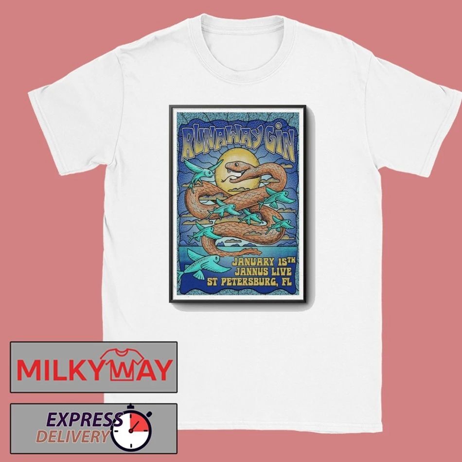 Runaway Gin Jan 15 2026 Poster ST Petersburg shirt