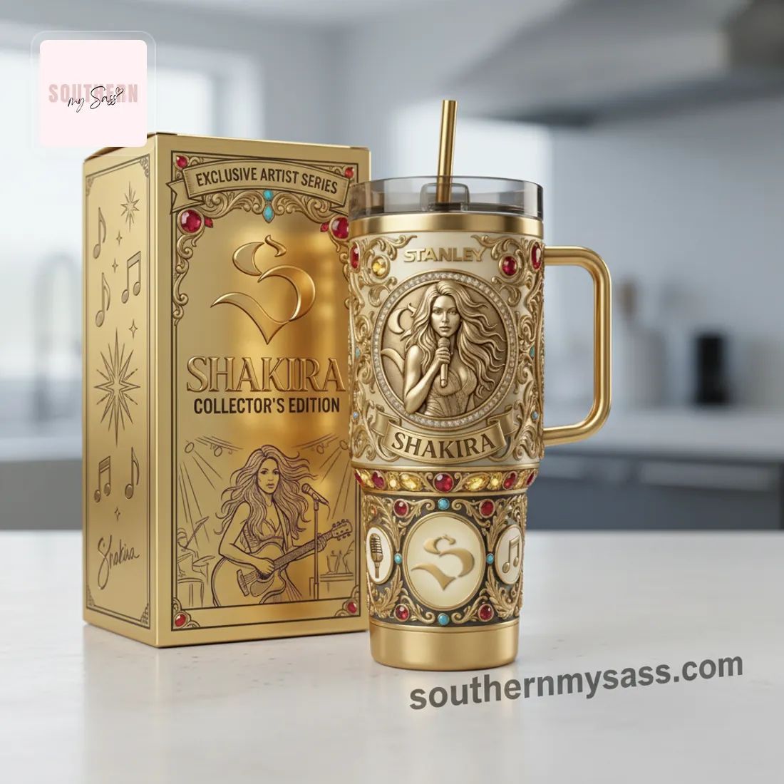 Shakira Stanley Collector’s Edition Gold Embossed 40oz Tumbler