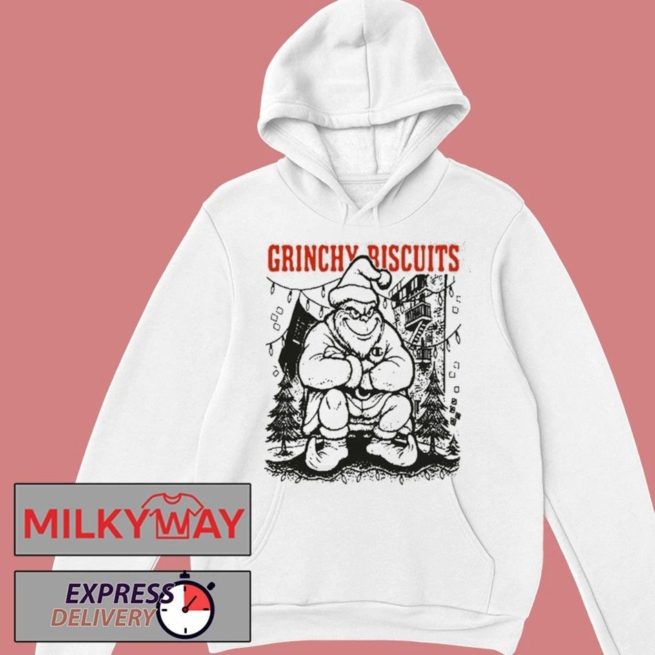 Grinchy Riscuits 2025 White Shirt