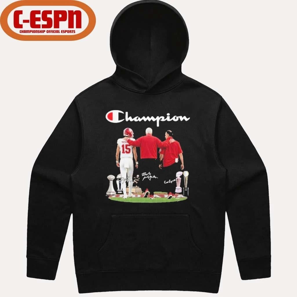 Champion Fernando Mendoza, Curt Cignetti And Bob Knight Indiana Football Shirt