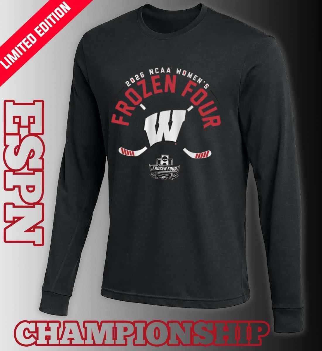 Wisconsin Women’s Ice Hockey 2026 Frozen Four T-Shirt
