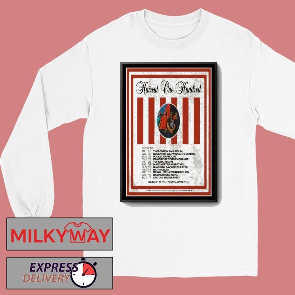 Haircut 100 UK Tour May 2026 Poster shirt