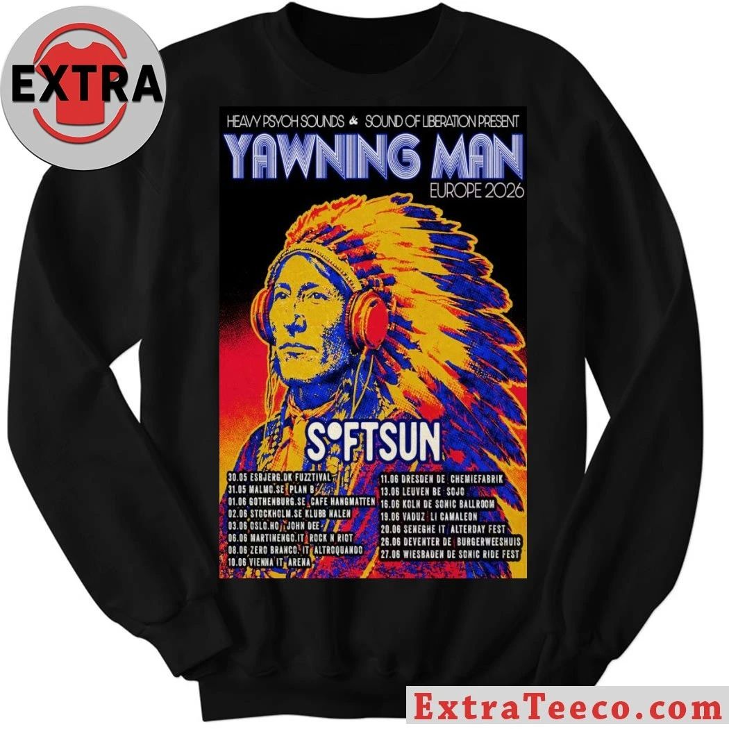 Poster Heavy Psych Sounds And Yawning Man SoftSun Europe 2026 Shirt – Perfect Gift for Men & Women