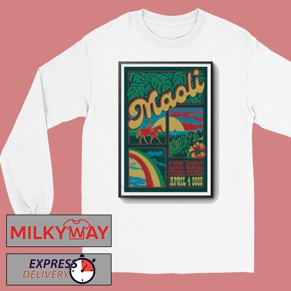 Maoli Music Island Vibe Tour Apr 4, 2026 Vidinha Stadium Lihue, HI Poster shirt