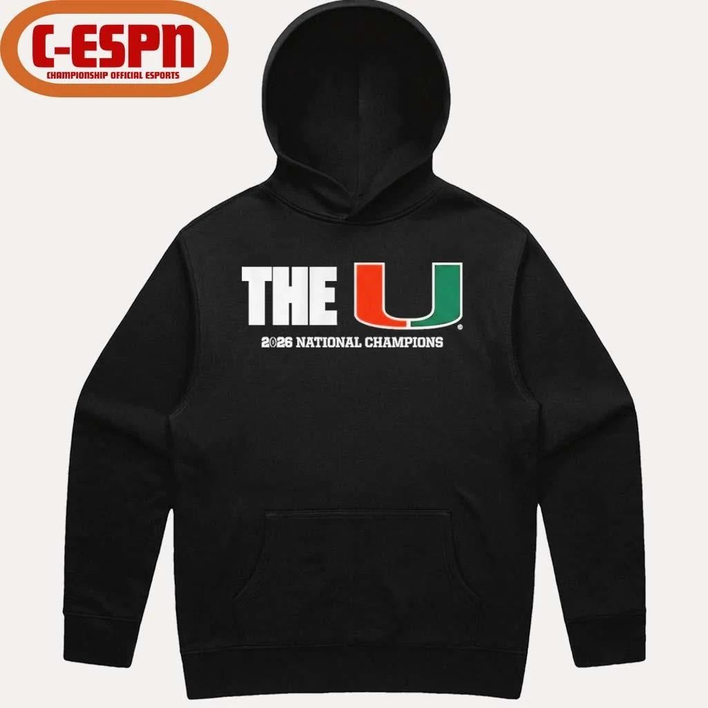 The U National Champions 2026 Miami Football T-Shirt