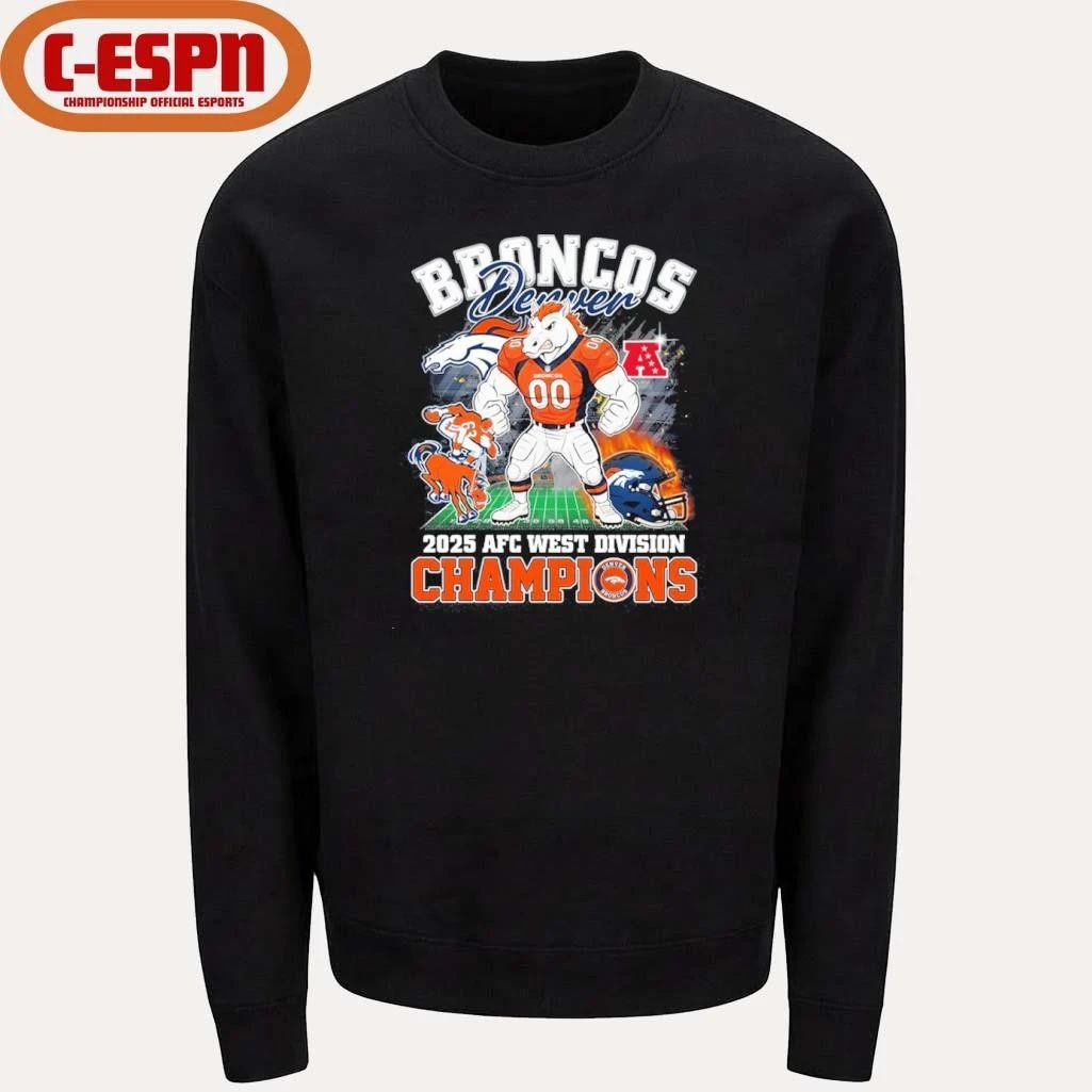 Broncos Mascot 2025 AFC West Champions Shirt
