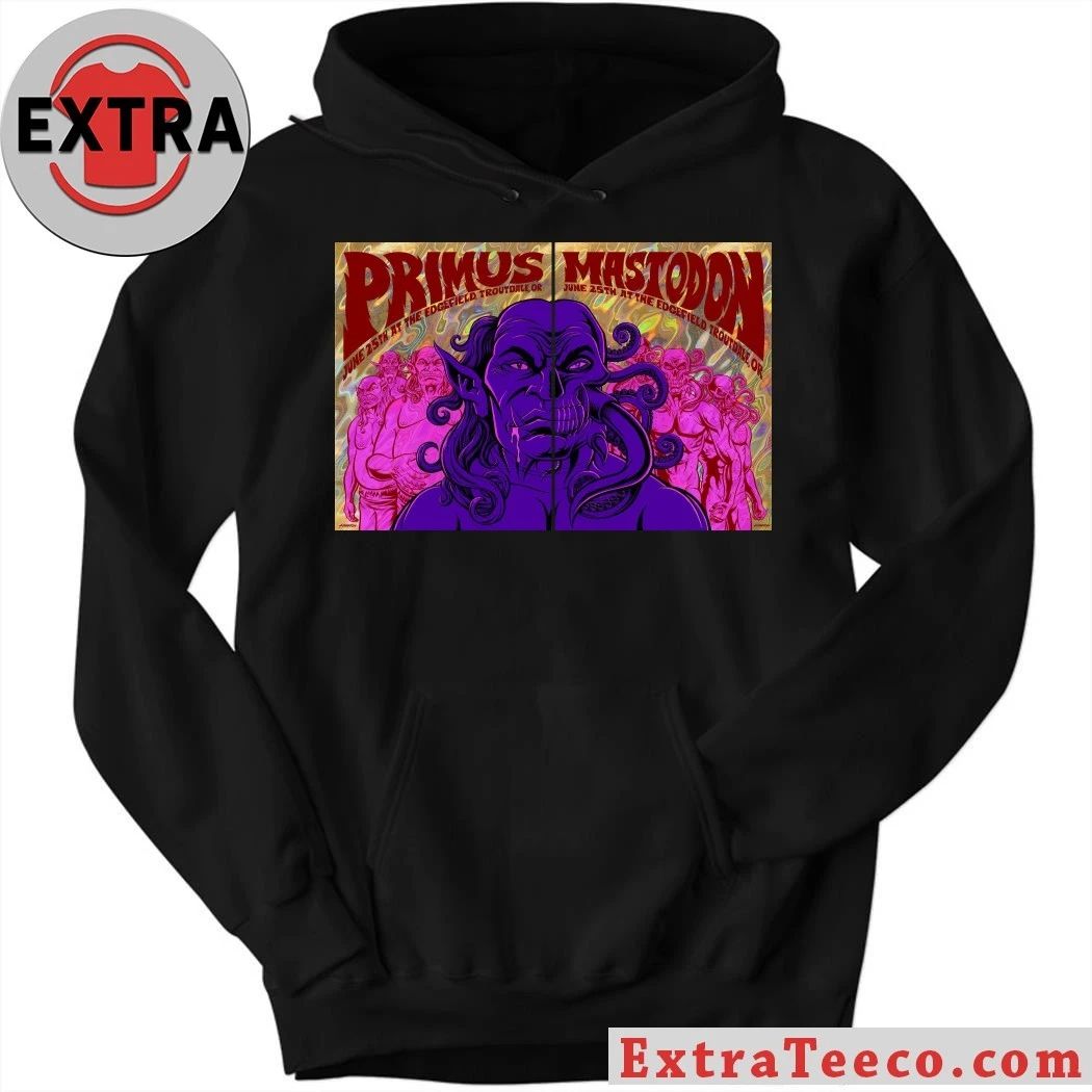 Poster promoting the music event by the bands Primus and Mastodon, June 25th, Edgefield, Troutdale, Oregon, USA T-Shirt