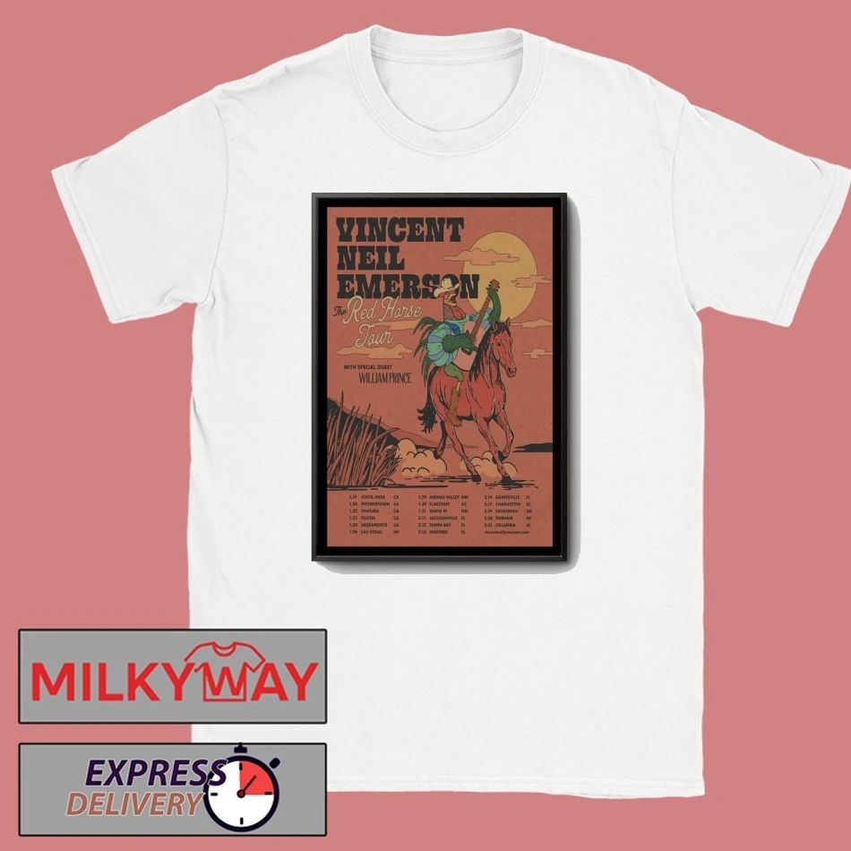 Vincent Neil Emerson The Red Horse Live Tour 2026 Poster shirt