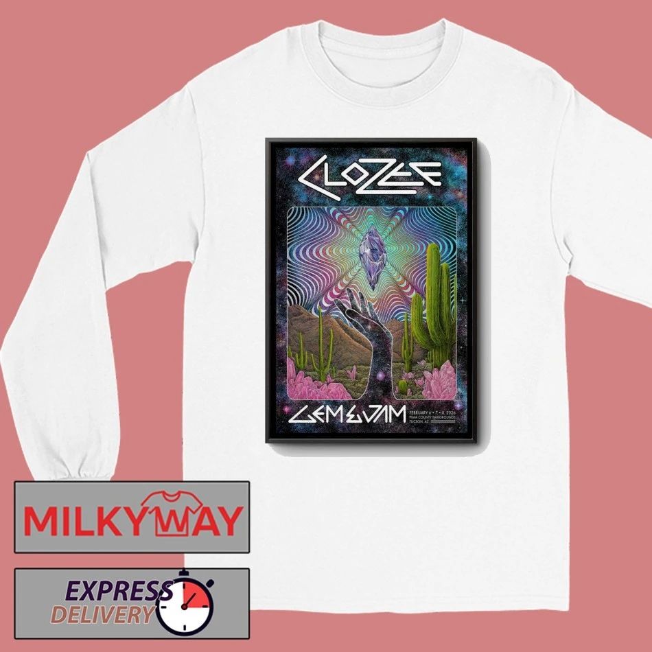 CloZee Gem & Jam Festival Tucson AZ Feb 6-8 2026 Poster shirt