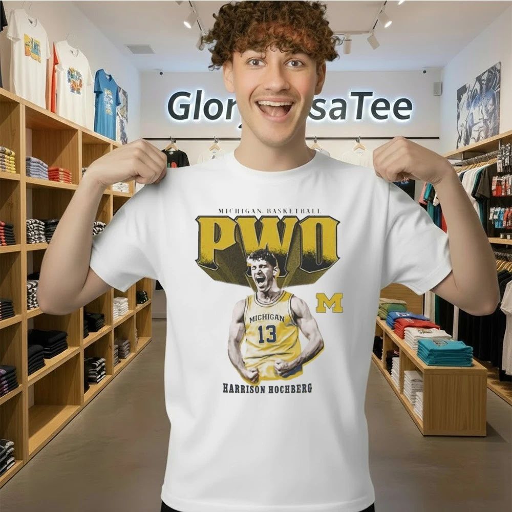 Harrison Hochberg Michigan Basketball White PWO Shirt