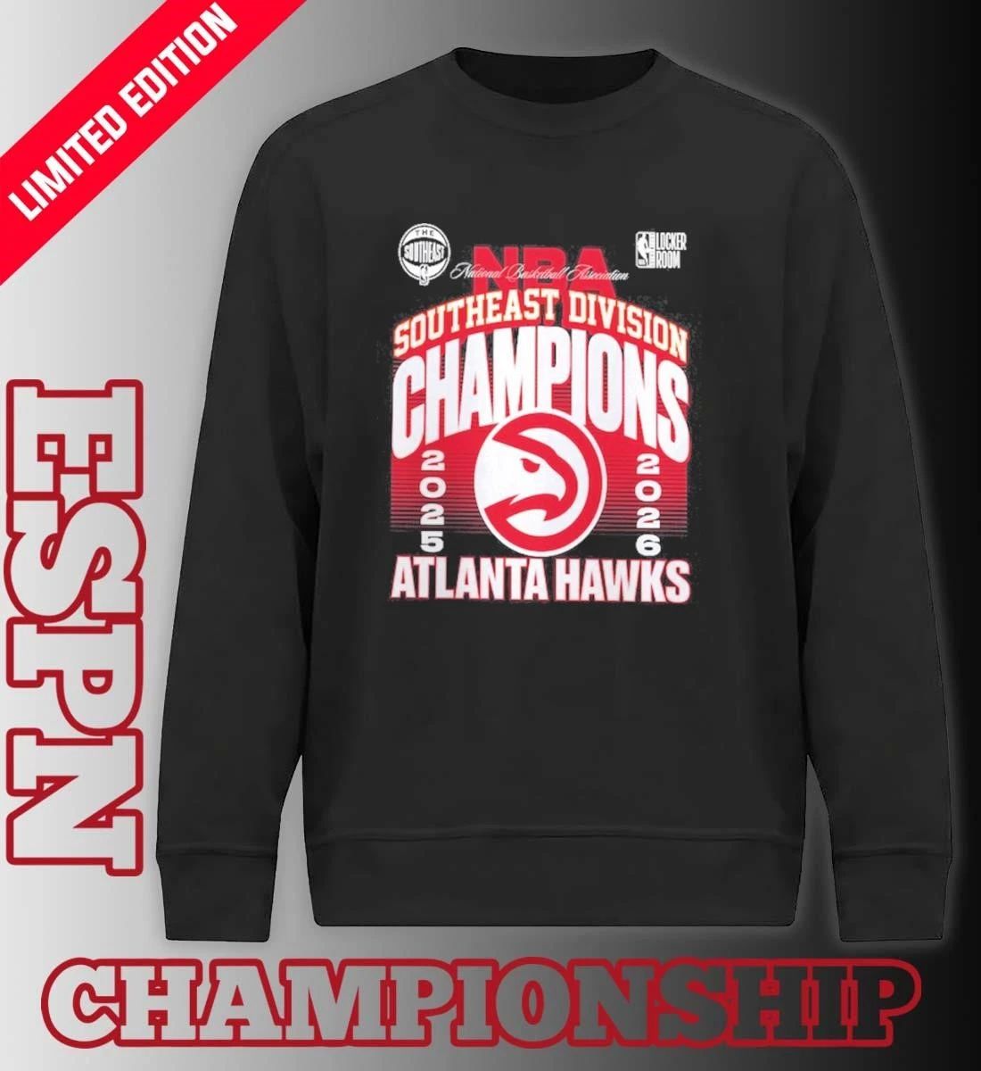 Atlanta Hawks NBA Southeast Division Champions Official Locker Room T-Shirt