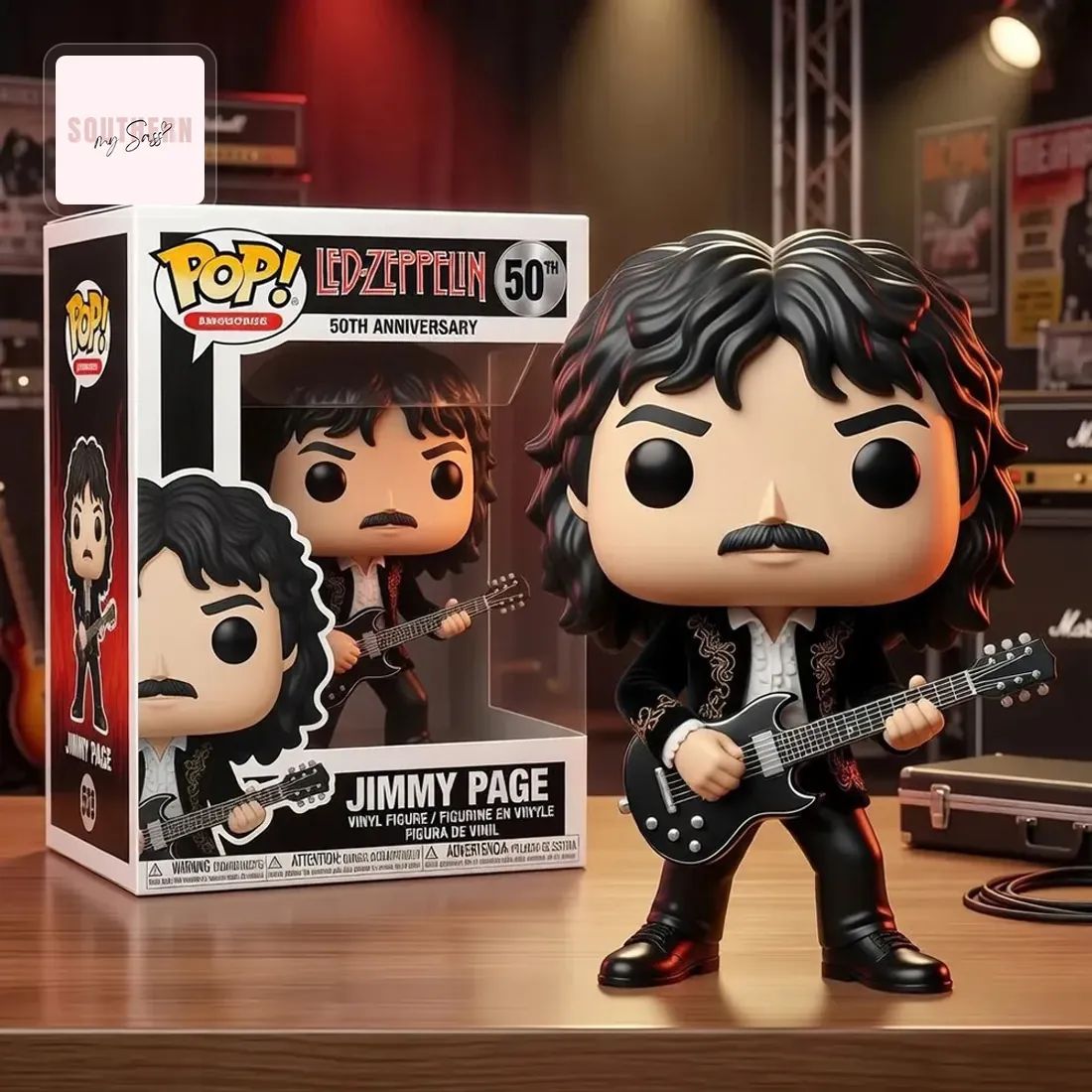 Led Zeppelin Jimmy Page 50th Anniversary Pop Figure Doll